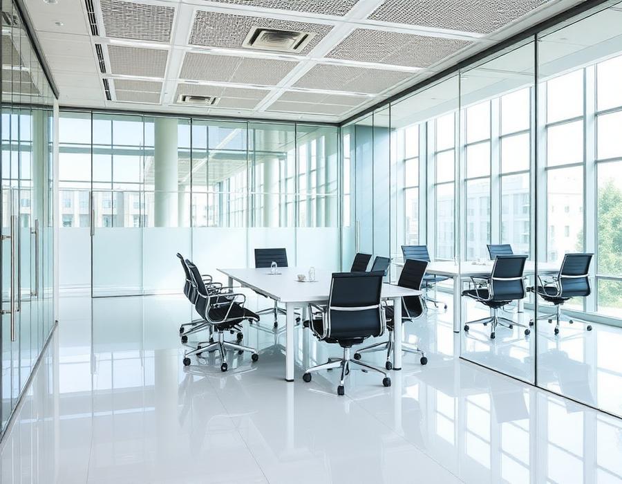 Modern bright corporate office freshly cleaned